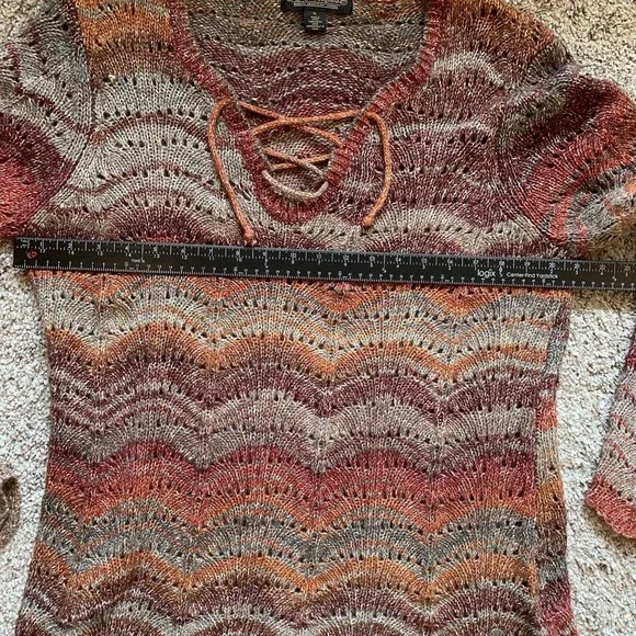 Noble Outfitters Sweater Womens XL Multicolor Long Sleeve Equestrian Apparel - Picture 5 of 10